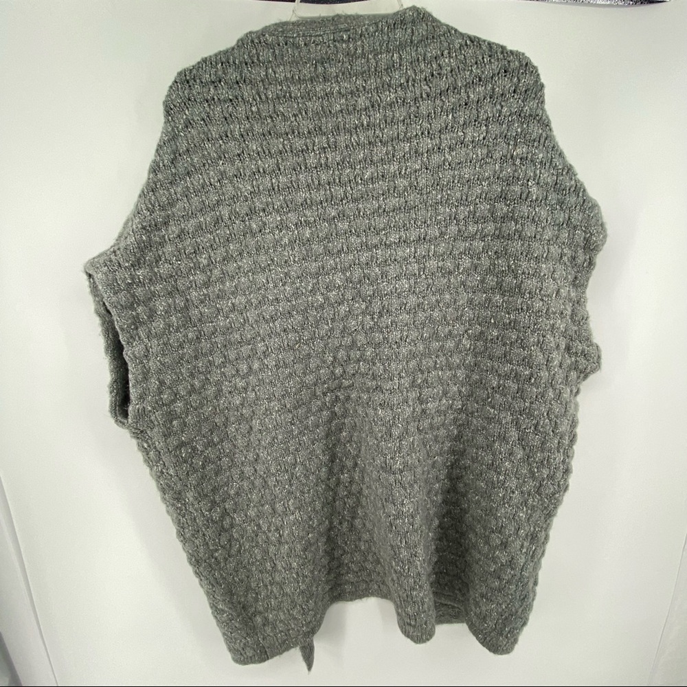 Anthropologie Seen Worn Kept Sz XS Grey Alpaca Chunky Vest Sweater - Picture 4 of 7